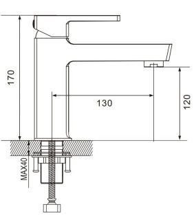 Смеситель для раковины Rose R1801C-1 белый